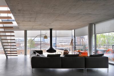 Roller Blind Systems, SG 4930, Multiscreen 1-10%, Room shot "Bateman's Row Penthouse Apartment", London, United Kingdom
