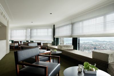 Roman Blind Systems, SG 2350, Colorama 1, Room shot "Hotel Chateau Gütsch", Lucerne, Switzerland