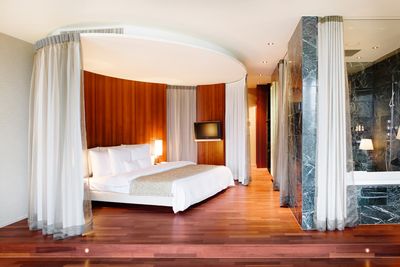 Curtain Systems, Customer Fabrics, Room shot "Hotel Park Weggis", Switzerland